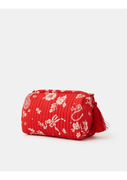 Paisley Heart Makyaj Çantası Kırmızı fiyatları