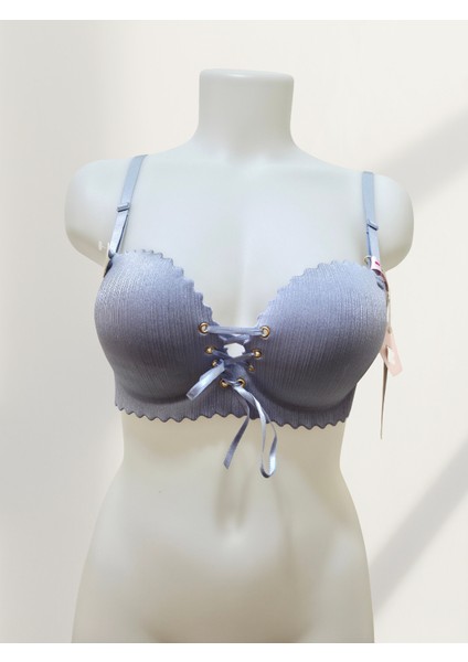 Lazer Kesim Dikişsiz Sütyen – Ip Detaylı & Önden Bağlamalı- B cup fiyatları