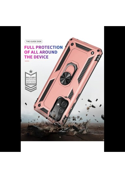 Samsung Galaxy A52 Kılıf Sofya Yüzüklü Silikon Kapak