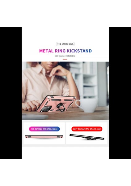 Samsung Galaxy A52 Kılıf Sofya Yüzüklü Silikon Kapak