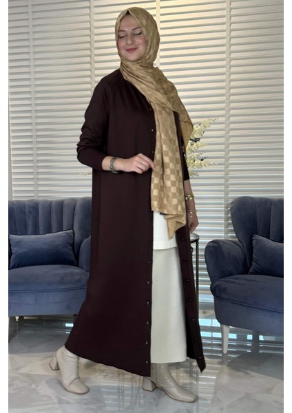 Ferace Triko Hırka Acı Kahve modelleri