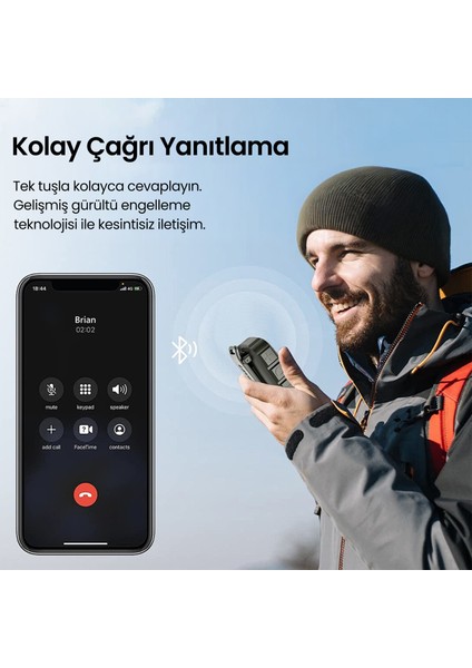 Nowgo Lava Clip 5W Klipsli Su Geçirmez Taşınabilir Mini Bluetooth Hoparlör Bej