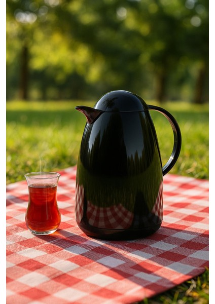 1 Lt Akrilik Siyah Çay Termosu 12 Saat Sıcak 24 Saat Soğuk indirimleri