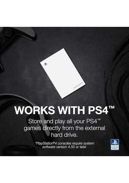 Game Drive for PlayStation® Mavi Led'e Sahip 5TB Taşınabilir Depolama HDD + 3 Yıl Seagate Data Kurtarma Garantisi(STLV5000200)