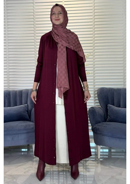 Ferace Triko Hırka Bordo