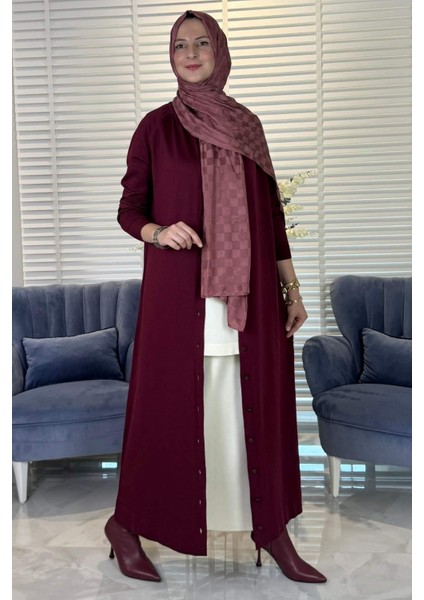 Ferace Triko Hırka Bordo modelleri