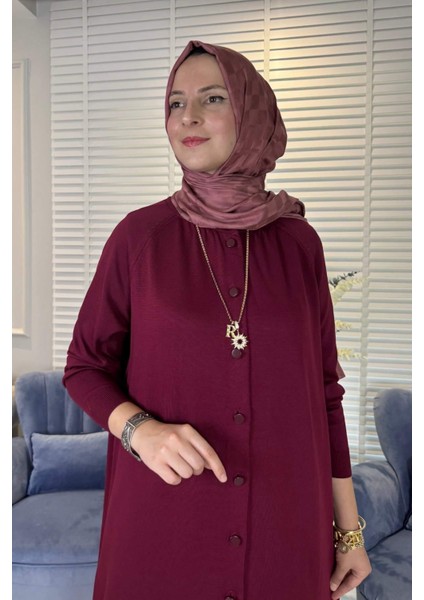 Ferace Triko Hırka Bordo fırsatları