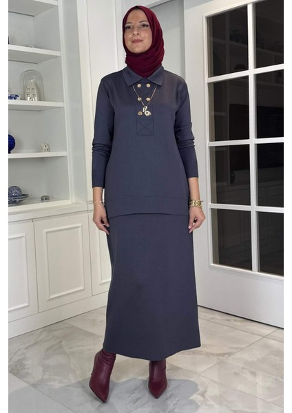 Sare Triko Takım Antrasit modelleri