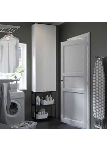 Raf Ünitesi, Beyaz-Antrasit, 60X32X255 cm modelleri