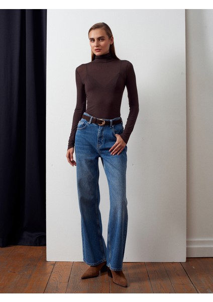 32277 Balıkçı Yaka Kaşmir Bluz-Kahve modelleri