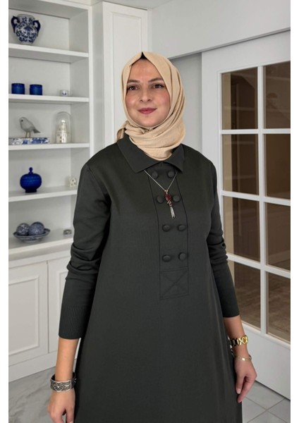 Laçin Triko Elbise Haki fiyatları