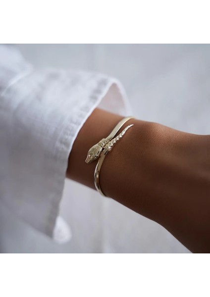 Bold Yılan Altın Bileklik