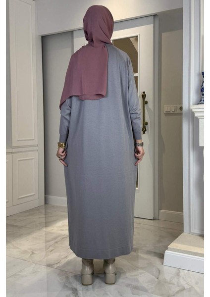 Ferace Triko Hırka Gri fırsatları