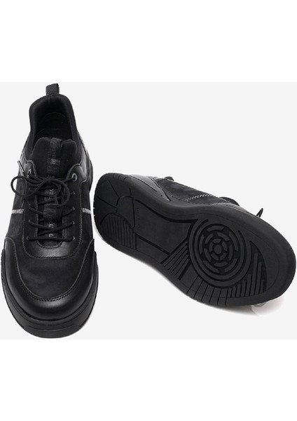 Erkek Siyah Hakiki Deri Casual Ayakkabı 3K1UA16331