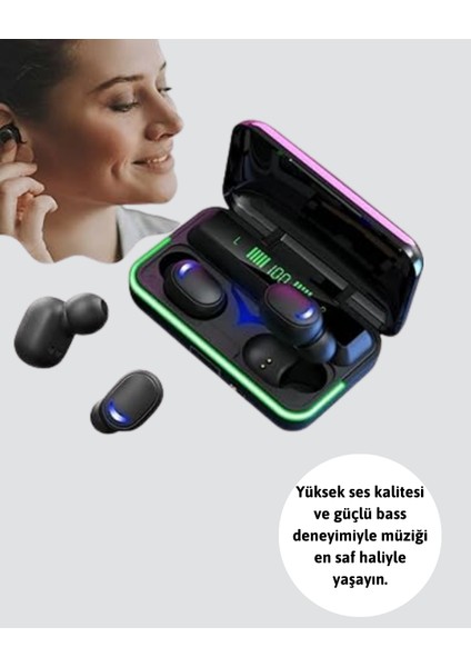 Ds-Derin Powerbank Özellikli Bluetooth 5.1 Kulaklık Oyun ve Müzik Için fiyatları