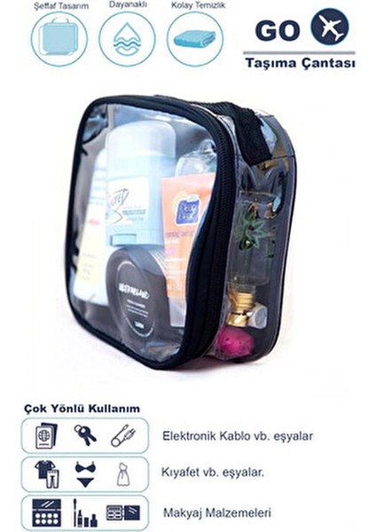 Tekli Şeffaf Seyahat Makyaj Çantası Polyester Şu Geçirmez Kumaş fiyatları