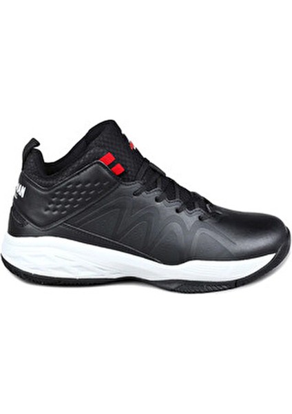 Basketbol Ayakkabısı 28652 Siyaha Beyaz Normal Bilekli Mikrofiber Dış Materyal