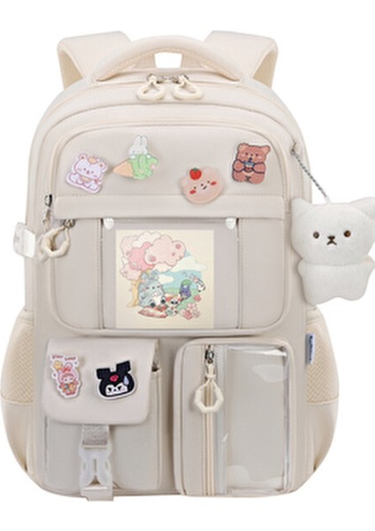 Kawaii Plus Yeni Sezon Üst Kalite Kore Tipi Aksesuarlı Sırt Çantası Okul Çantası