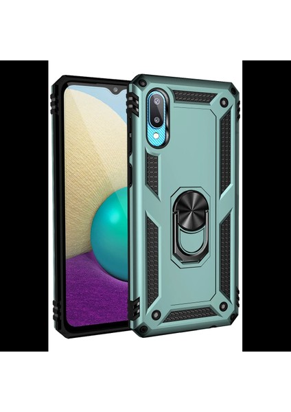 Samsung Galaxy A02 Kılıf Sofya Yüzüklü Silikon Kapak