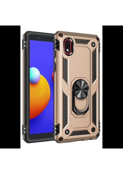 Samsung Galaxy A01 Core Kılıf Sofya Yüzüklü Silikon Kapak