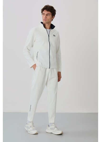 Carlos Ekru Standart Kalıp Erkek Eşofman Takım - 85209