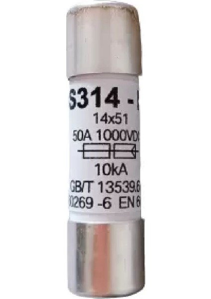 Bor BS314-PV/20A/1000V ,14X51MM 20A Gpv/ges Kartuş Sigorta