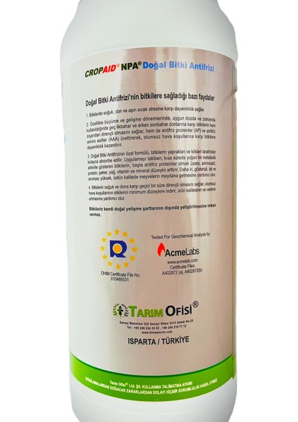 Soğuklara Karşı Cropaid Npa Doğal Bitki Antifrizi 1 kg fırsatları