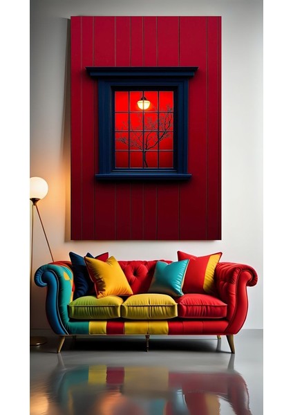 Romantik Bir Pencere V1 Ev Duvar Salon Güzellik Salonu Ofis Dükkan Dekarasyon Kanvas Tablo