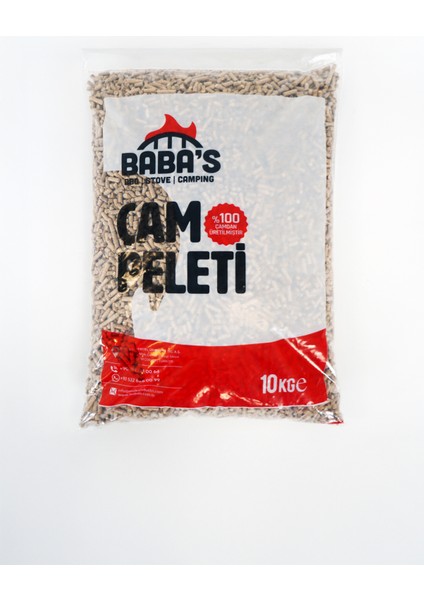 Çam Peleti / Çap: 6 mm / 10 kg Poşet / Baba's Stove