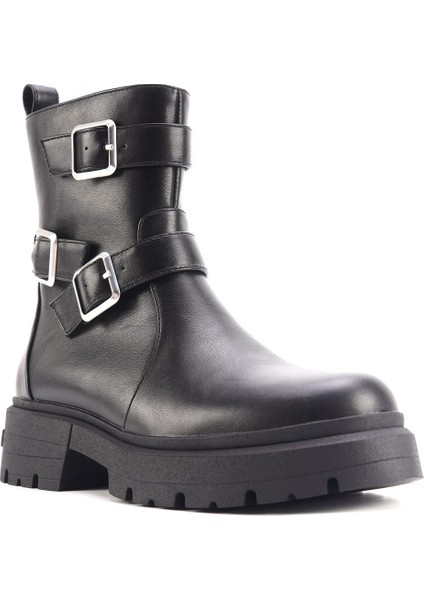 FERANA 4PR Siyah Kadın Biker Bot