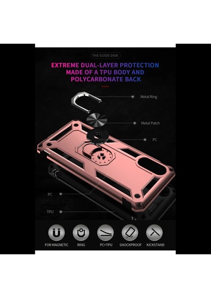 Samsung Galaxy A02 Kılıf Sofya Yüzüklü Silikon Kapak