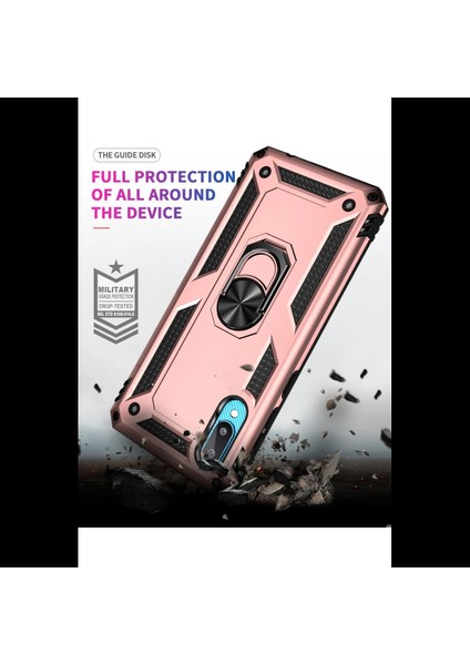 Samsung Galaxy A02 Kılıf Sofya Yüzüklü Silikon Kapak