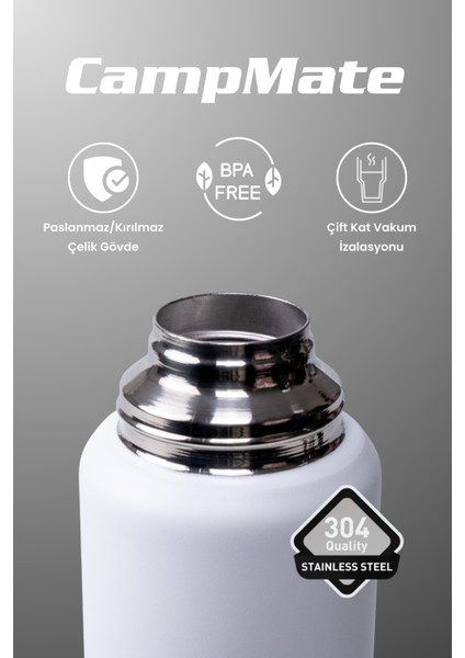 1.5 Litre Çift Katlı Çelik Termos - 24 Saat Sıcak, 48 Saat Soğuk, Kulplu (Kamp, Piknik, Ofis, Seyahat, Outdoor) modelleri