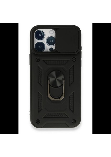 iPhone 15 Pro Kılıf Pars Lens Yüzüklü Silikon