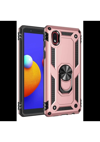 Samsung Galaxy A01 Core Kılıf Sofya Yüzüklü Silikon Kapak