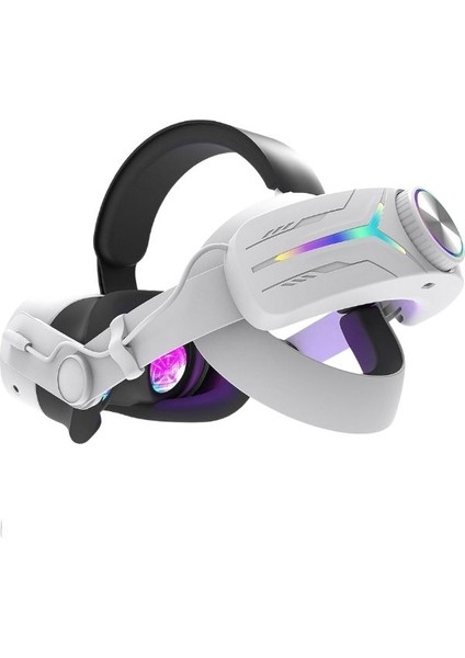 C2 Pro Meta Quest 3 ve 3s Sanal Gerçeklik Gözlüğü Uyumlu Rgb Şarjlı Head strap başlık