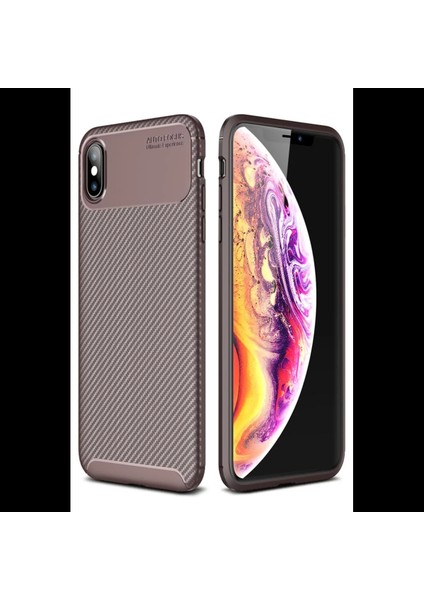 iPhone Xs Max Kılıf Auto Focus Karbon Kapak