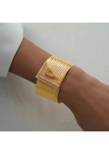 Grek 13 Sıralı Trabzon Hasırı Altın Bileklik