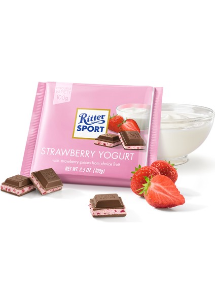 Sport Strawberry Yogurt - Çilek Parçacıklı ve Yağsız Yoğurt ve Çilekli Krema Dolgulu Sütlü Çikolata 100 G fiyatları