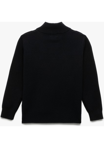 Yarım Fermuarlı Uzun Kollu Viskon Karışımlı Triko Kazak fiyatları