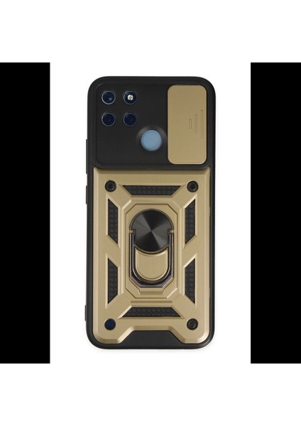 Realme C25Y Kılıf Pars Lens Yüzüklü Silikon