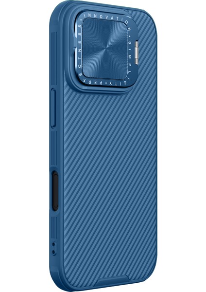 Telefon Kılıfı Düşme Koruma Kılıfı Camshield Prop Serisi iPhone 16 Pro Kılıf Slayt Kamera Koruma Pc + Tpu Telefon Kapağı-Mavi (Yurt Dışından) fırsatları