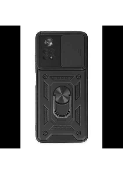 Xiaomi Poco X4 Pro 5g Kılıf Pars Lens Yüzüklü Silikon