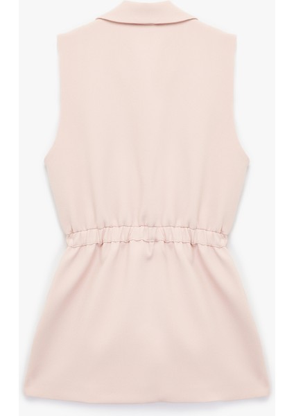 Kemerli Kruvaze Uzun Blazer Yelek fırsatları