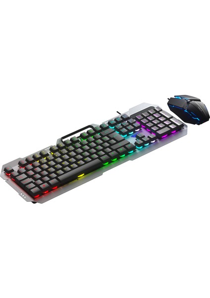 F2023 Gaming Türkçe Q Rainbow Membran 2400DPL Oyuncu Klavye Mouse Set