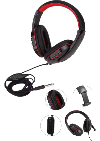 Ds-Derin Mikrofonlu Gamer Kulaklık Oyuncu Kulaklığı Yüksek Ses Kaliteli Stereo Yumuşak Yastıklar indirimleri