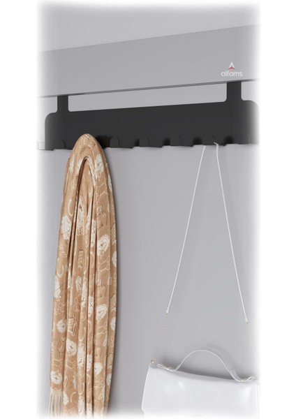 Metal Siyah Amerikan Kapı Arkası Askılık Mutfak Banyo Oda Kapı Arkası Askılık