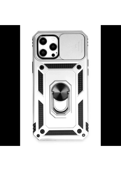 iPhone 12 Pro Max Kılıf Pars Lens Yüzüklü Silikon