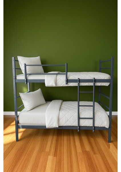 Miralay Metal 2 Katlı Bölünebilir Demonte Ranza - Siyah