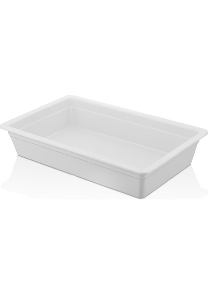 11100.CW - Happy Chef Gn. 1/1 Krem Beyaz Küvet 53X32,5 Cm, Thermoset Melamin